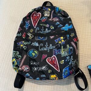 Brighton packable Backpack with Fun Graphics EUC smoke/pet free home